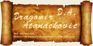 Dragomir Atanacković vizit kartica